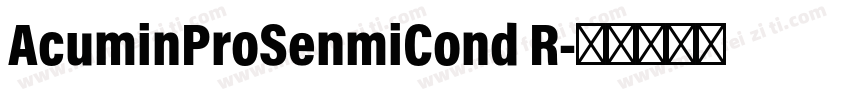 AcuminProSenmiCond R字体转换
